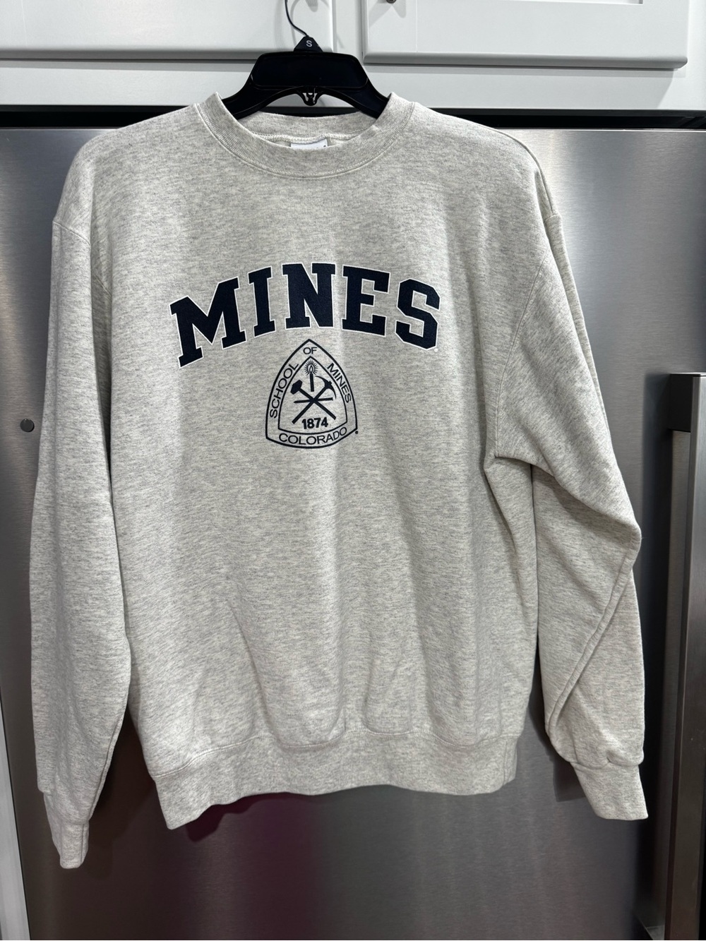 Champion Men’s Gray 'MINES' Crewneck Sweatshirt